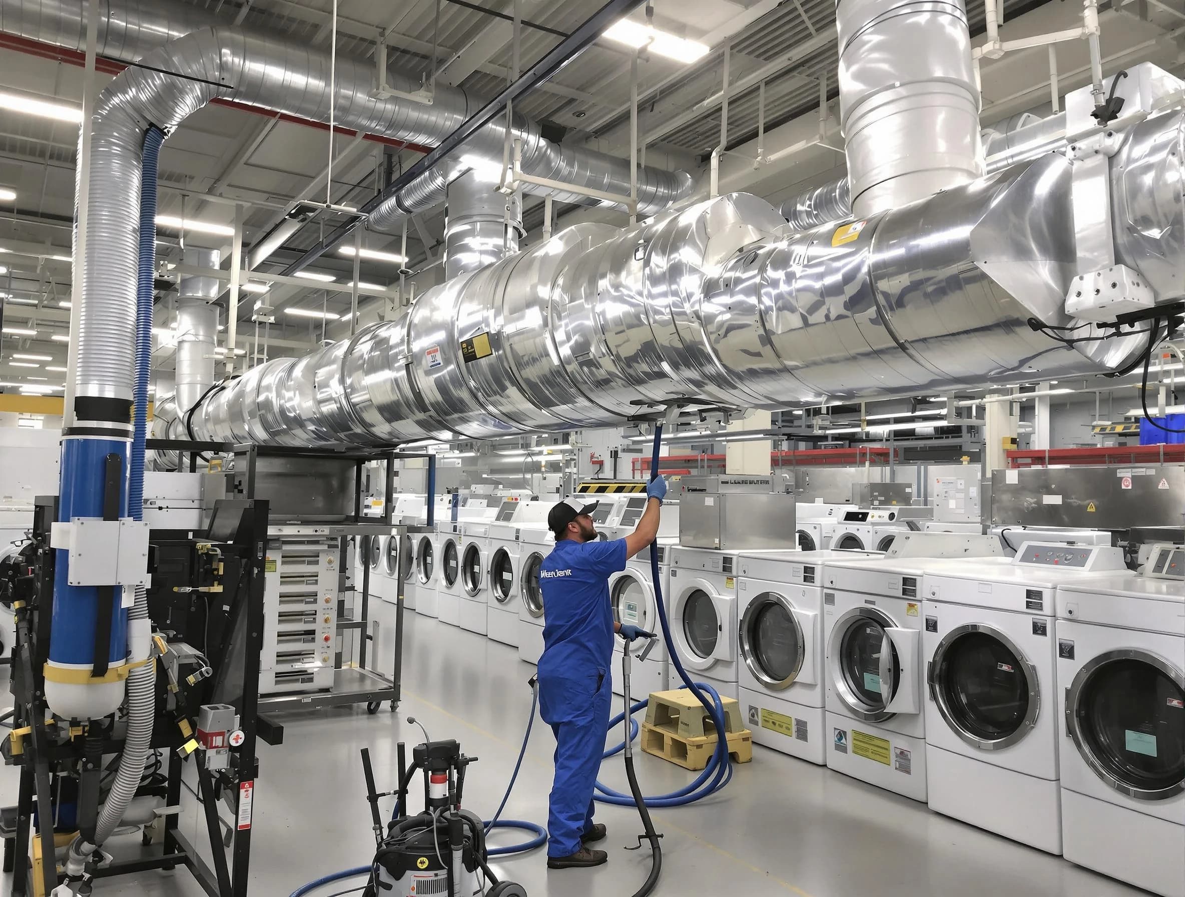 Pine Dryer Vent Cleaning team performing heavy-duty industrial dryer vent cleaning in Pine