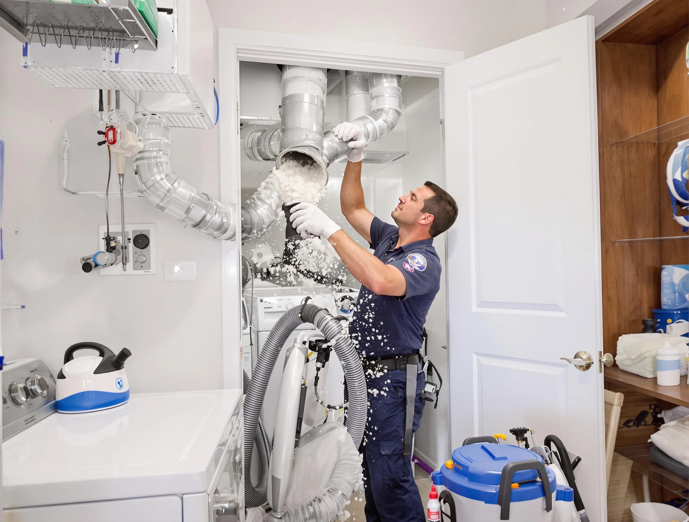 Pine Dryer Vent Cleaning technician delivering thorough residential dryer vent cleaning service in Pine