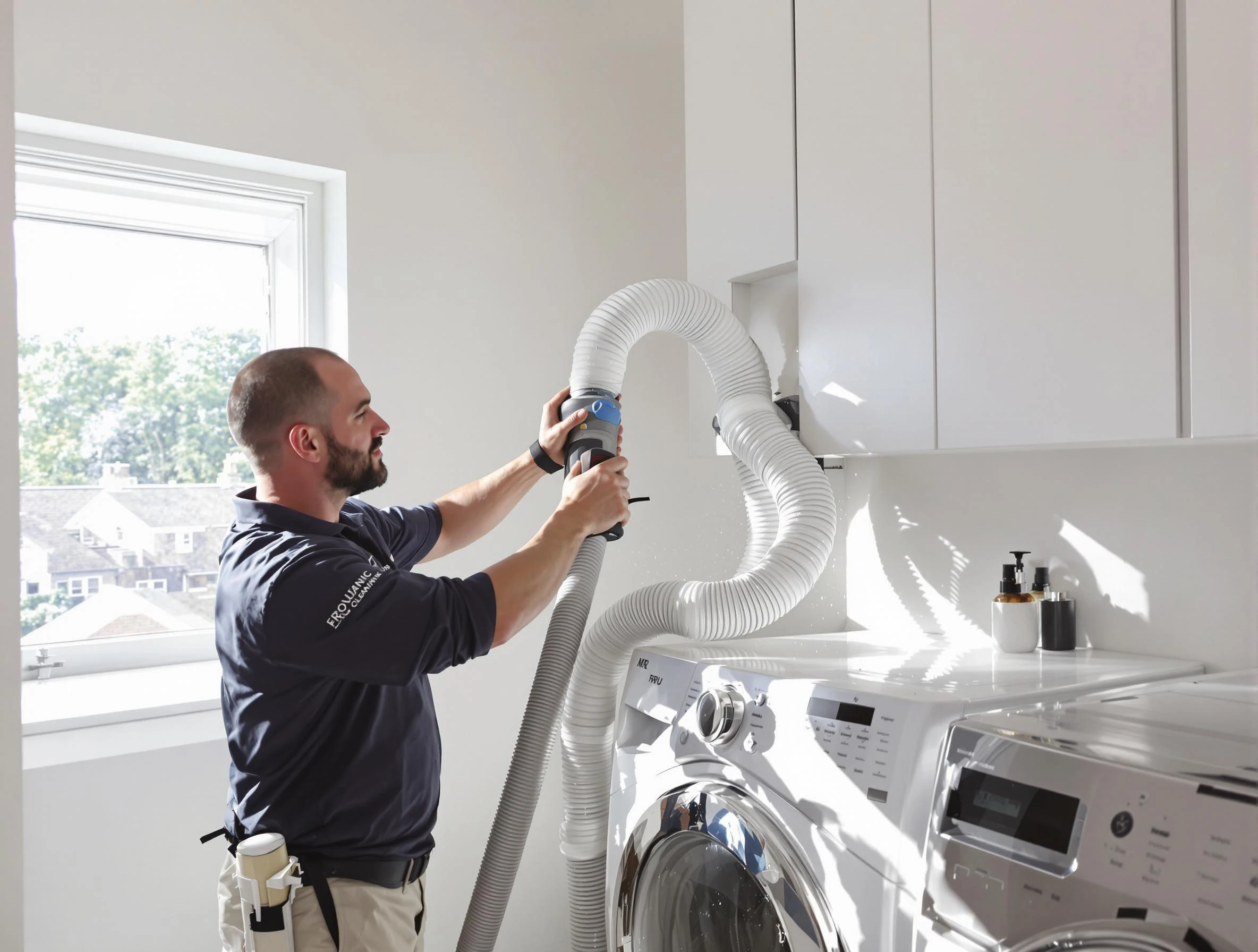 Certified Pine Dryer Vent Cleaning technician performing dryer vent cleaning in Pine